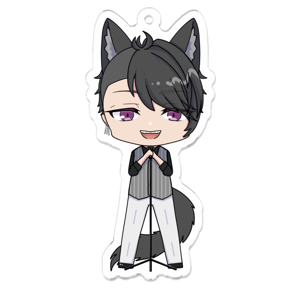 【冬狼雪】アクリルキーホルダー【ちびきゃら】