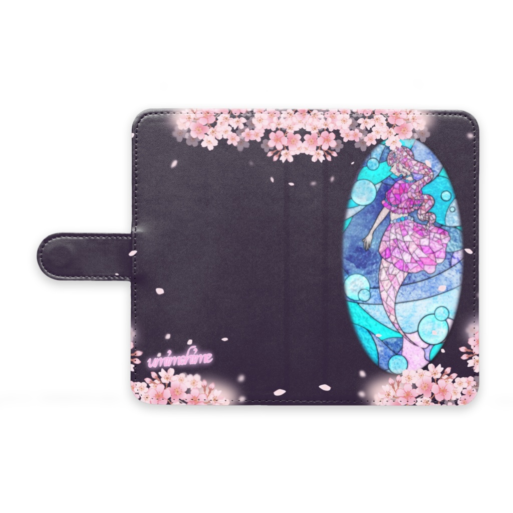 海乃姫🌸ステンドグラス風androidケース手帳型