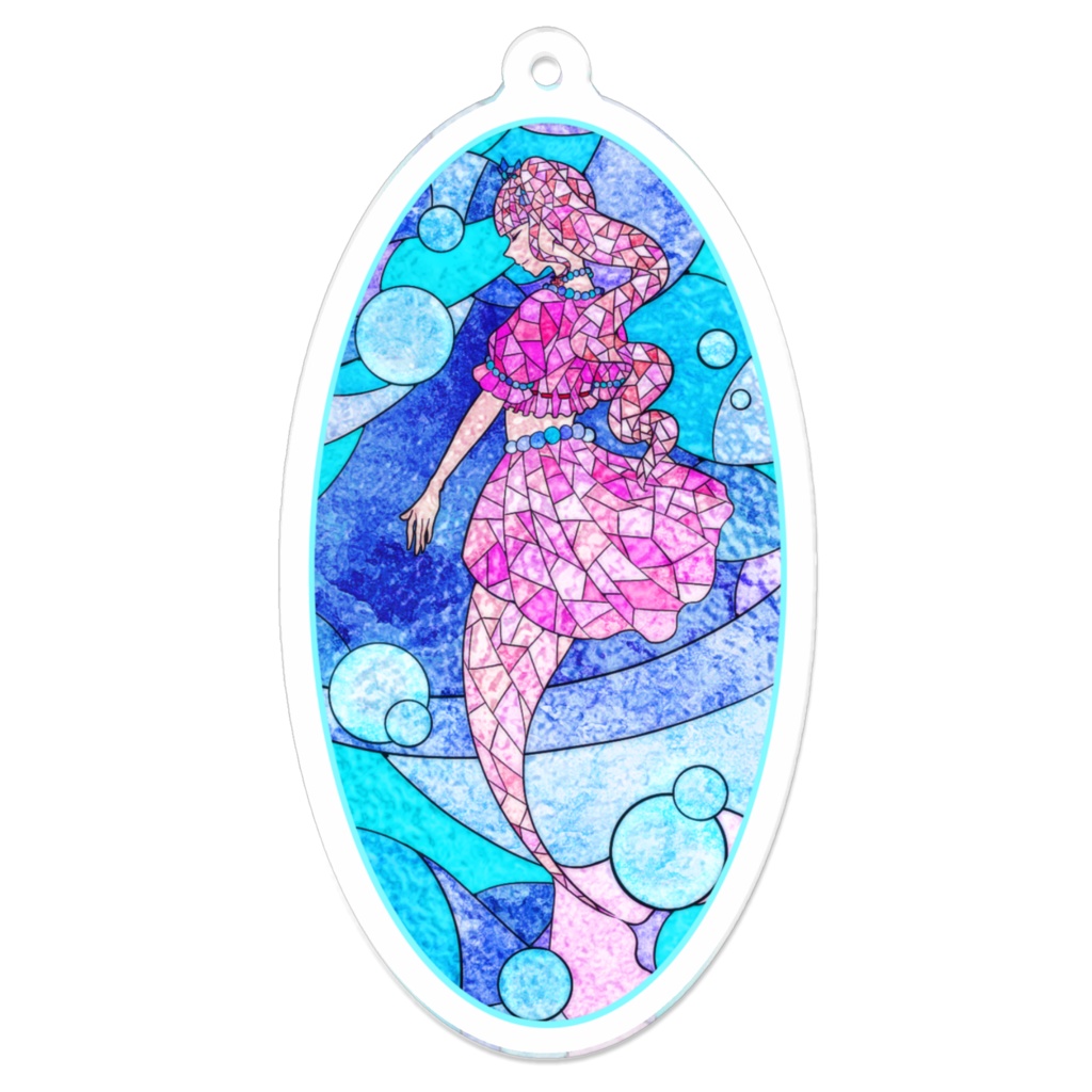 海乃姫🌸ステンドグラス風デザインアクリルキーホルダー