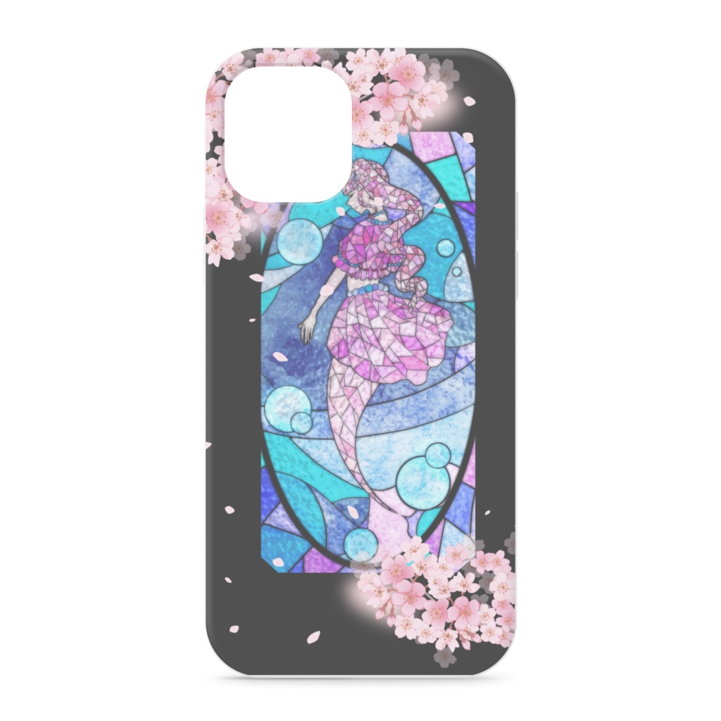 海乃姫🌸ステンドグラス風デザインiPhoneケース