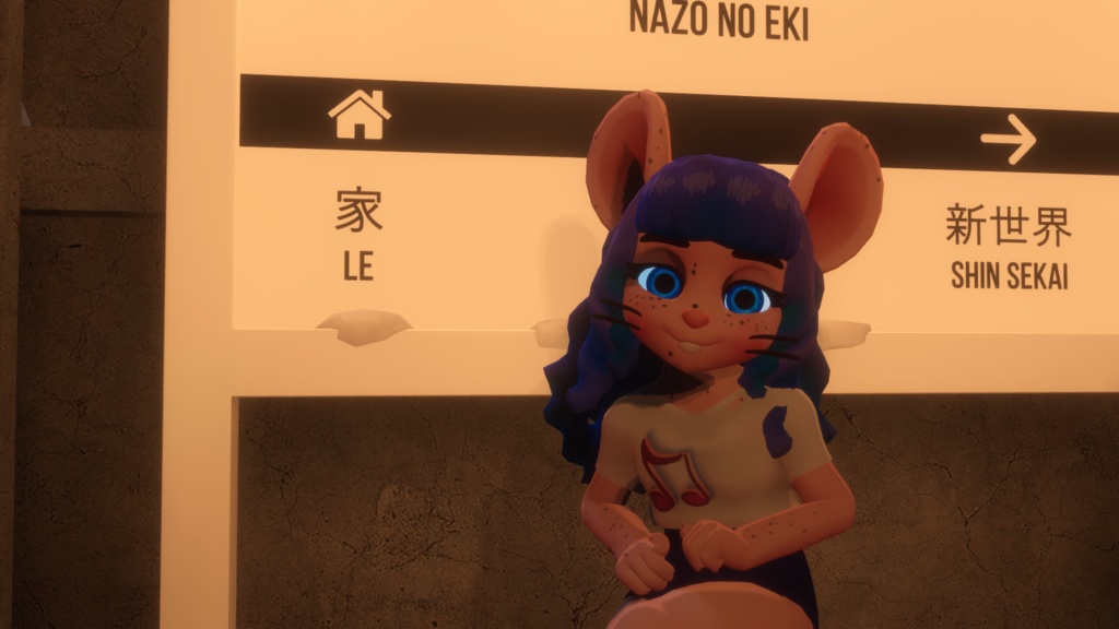 VRChatのアバター「ペネロペ・マウス」。