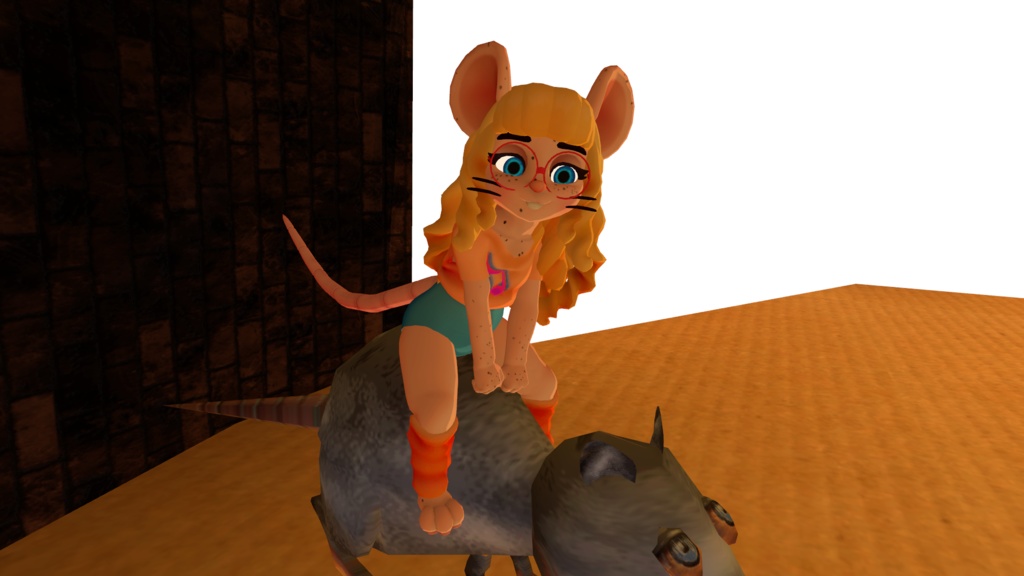 VRChatのアバター「ペネロペ・マウス」。