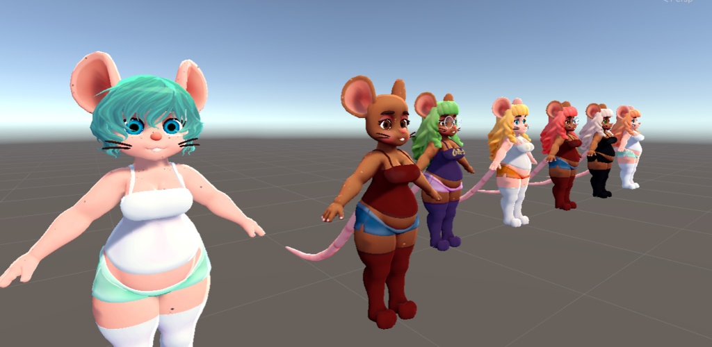 VRChatのアバター「ペネロペ・マウス」。