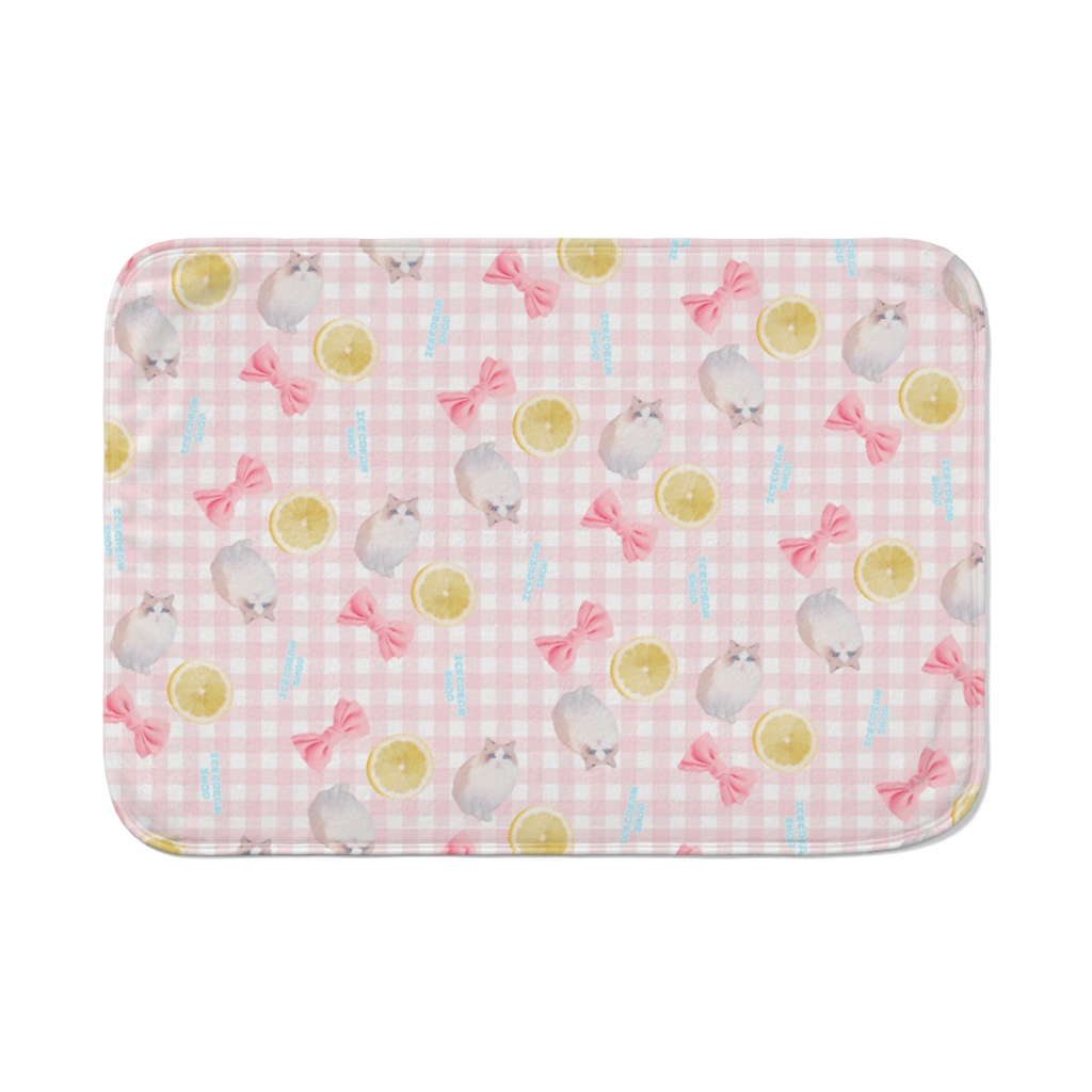 ブランケット ギンガムレモン