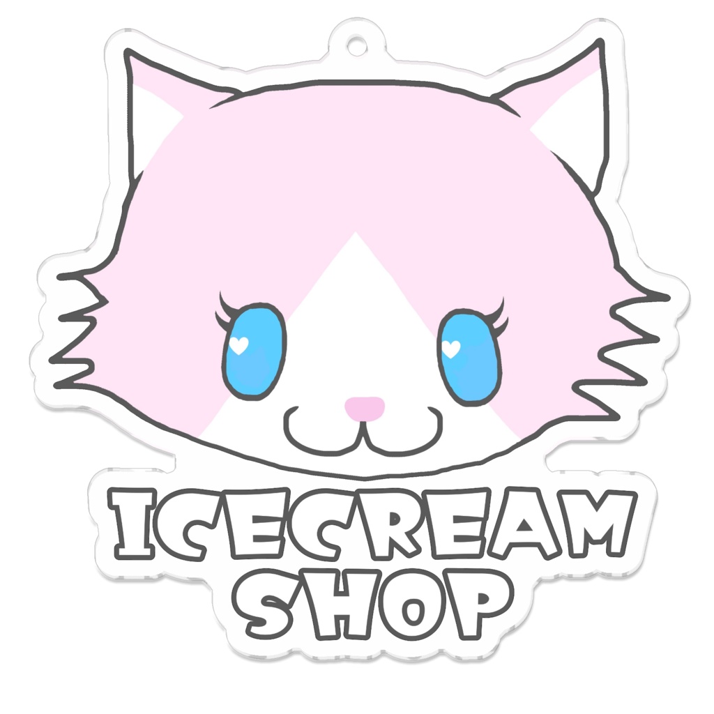 アクリルキーホルダー (いちごイラスト)