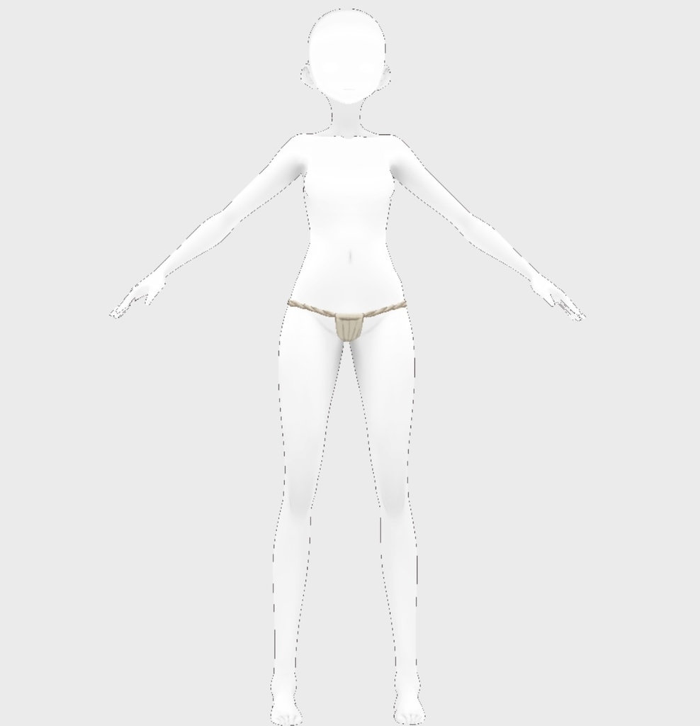 VRoid用 中世服装セット 貫頭衣 麻製服 シンプルデザイン リアル系