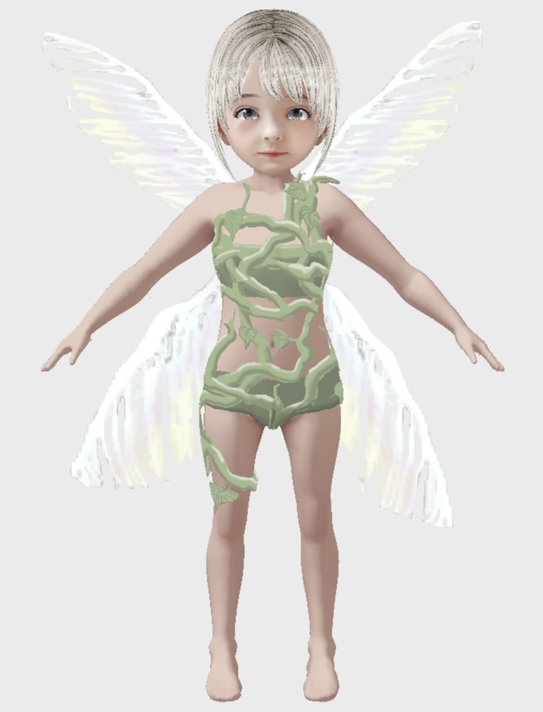 vroid用 適度なリアル感の妖精のドール 素体 各種カスタムアイテム テクスチャ