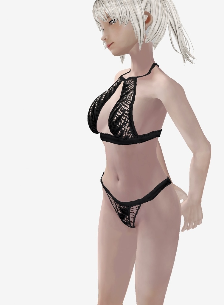 VRoid用 大人のお洒落セクシーなショーツ 黒レース リアル系