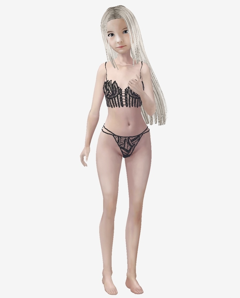 vroid用 適度なリアル感の着せ替えドール 素体 各種カスタムアイテム テクスチャ