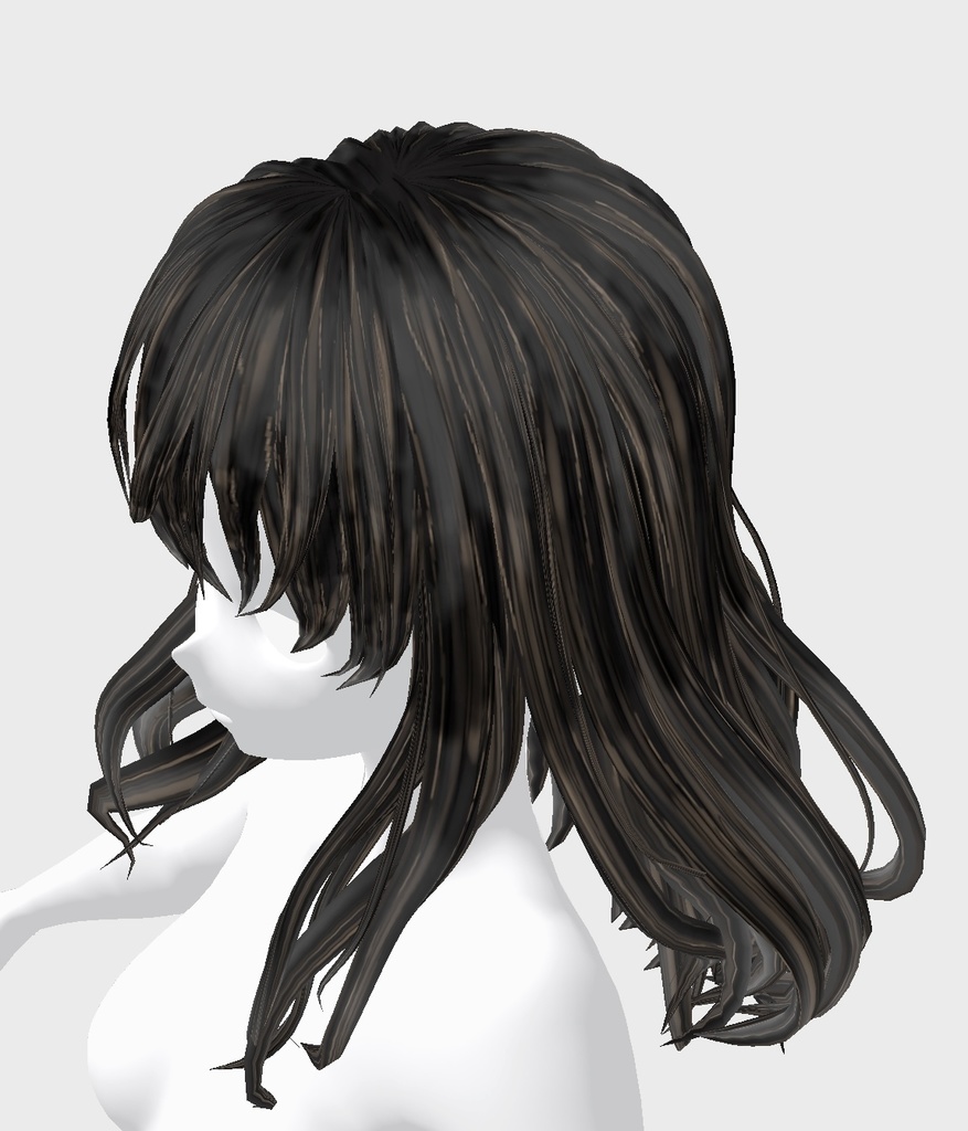 Vroid用 髪テクスチャ 美しい 金髪 メッシュ リアル系