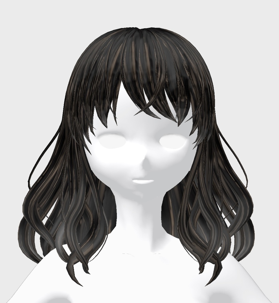 Vroid用 髪テクスチャ 美しい 金髪 メッシュ リアル系