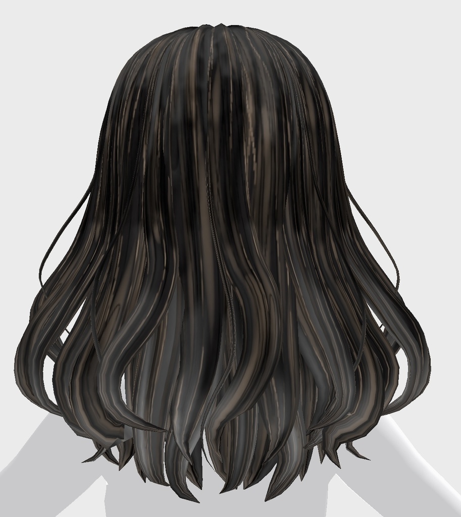 Vroid用 髪テクスチャ 美しい 金髪 メッシュ リアル系