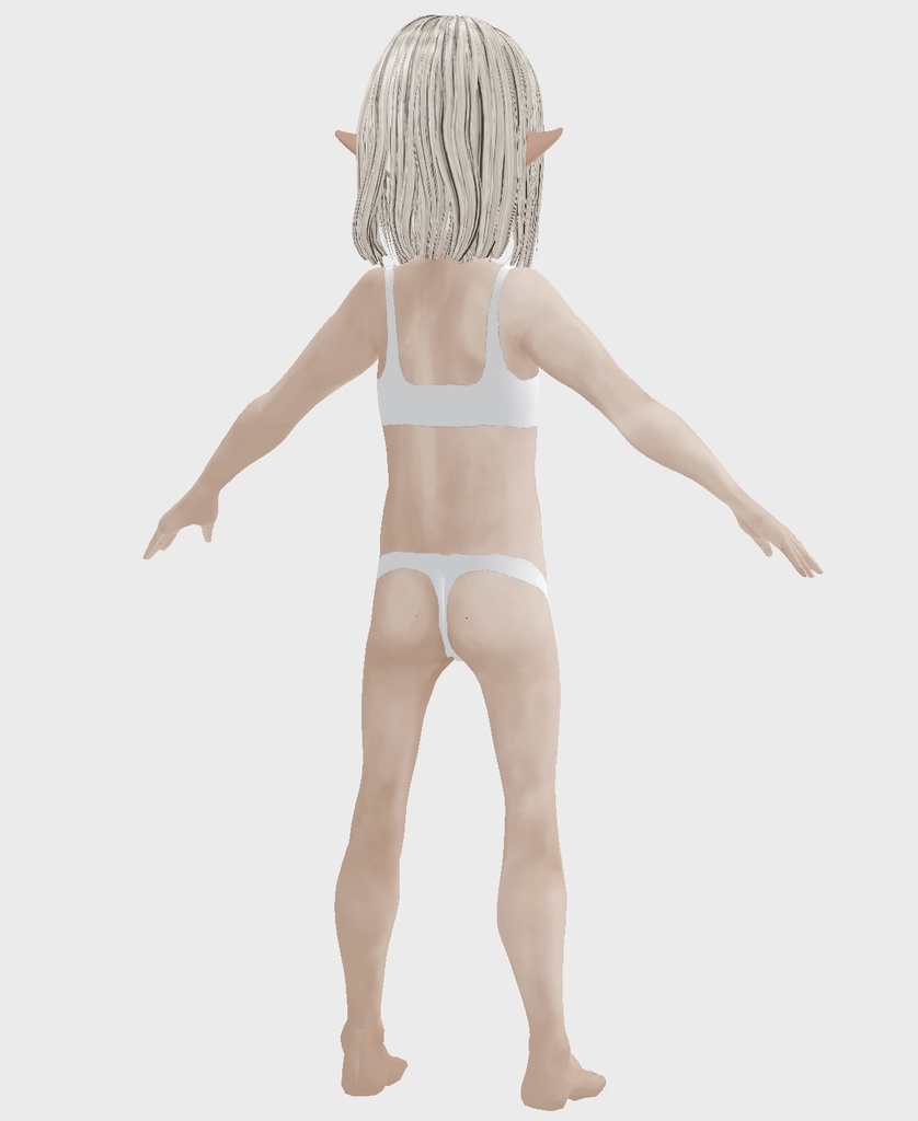 適度なリアル感の着せ替えドール エルフバージョン 素体 顔・体・髪型セット 各種カスタムアイテム テクスチャ