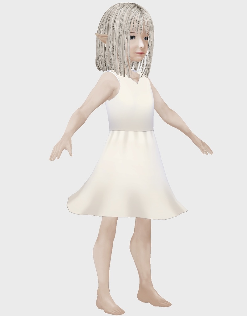 適度なリアル感の着せ替えドール エルフバージョン 素体 顔・体・髪型セット 各種カスタムアイテム テクスチャ