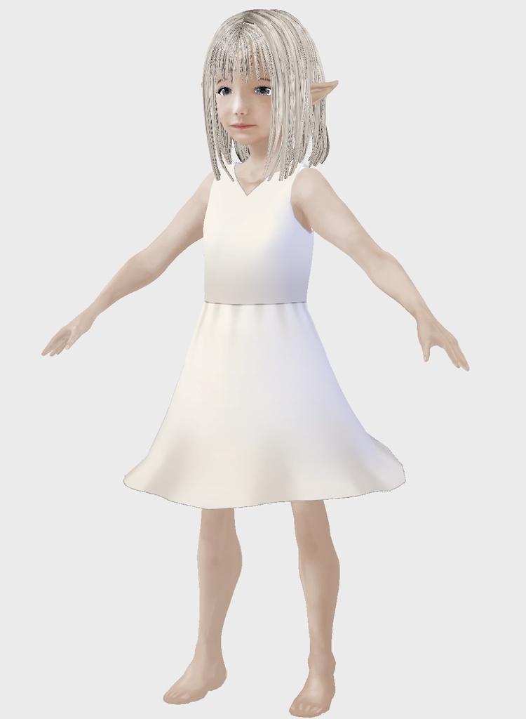 適度なリアル感の着せ替えドール エルフバージョン 素体 顔・体・髪型セット 各種カスタムアイテム テクスチャ