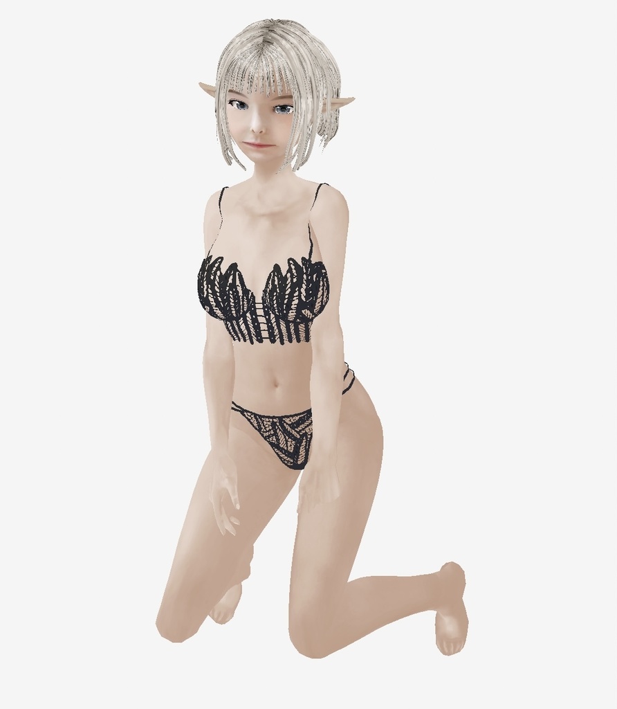 適度なリアル感の着せ替えドール エルフバージョン 素体 顔・体・髪型セット 各種カスタムアイテム テクスチャ 大