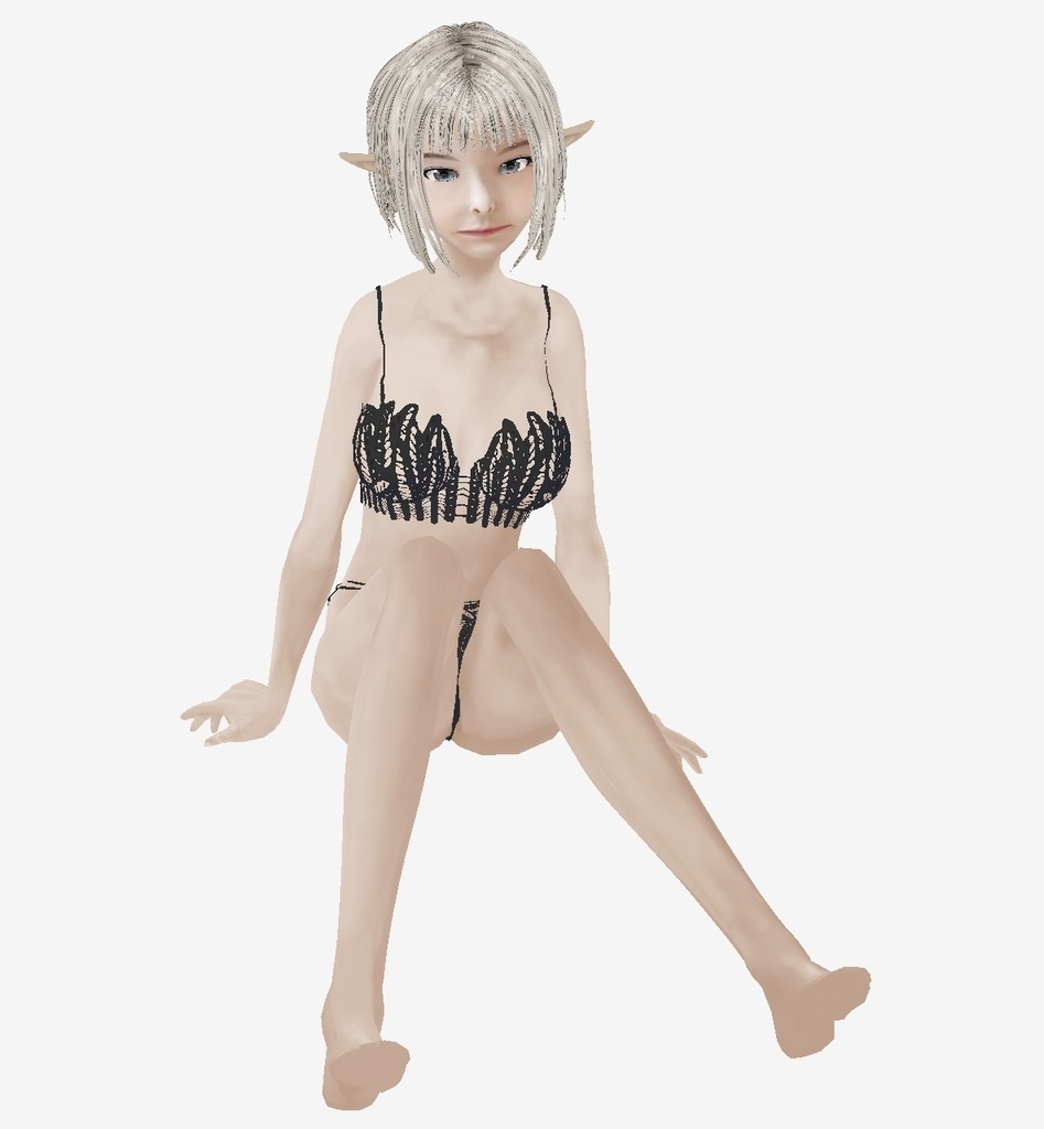 適度なリアル感の着せ替えドール エルフバージョン 素体 顔・体・髪型セット 各種カスタムアイテム テクスチャ 大