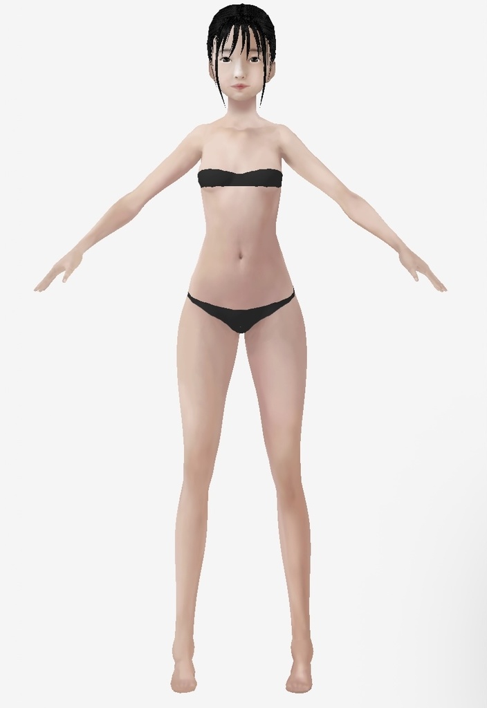 vroid用 適度なリアル感のボディーテクスチャ（滑らかver）