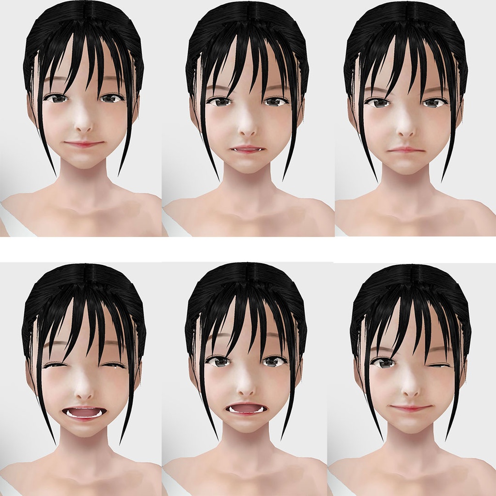 適度なリアル感の着せ替えドール 和風大人 素体 顔・体・髪型セット 各種カスタムアイテム テクスチャ