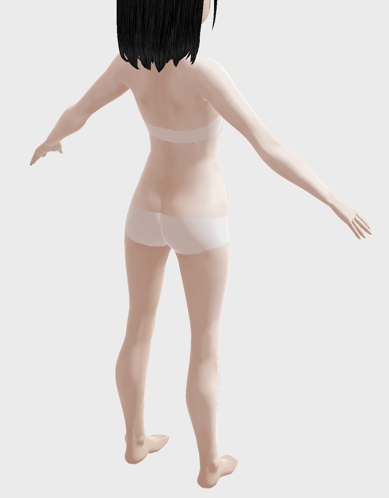 vroid用 適度なリアル感のボディーテクスチャ(滑らか×シンメトリーver)