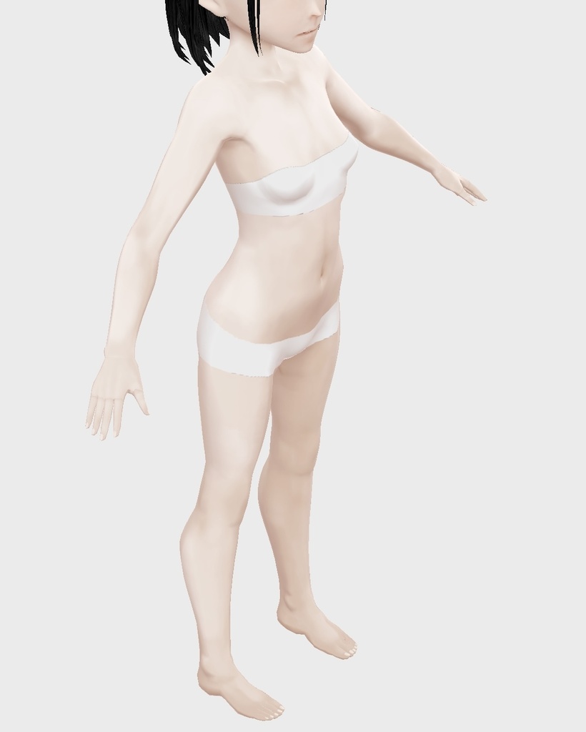 vroid用 適度なリアル感のボディーテクスチャ(滑らか×シンメトリーver)