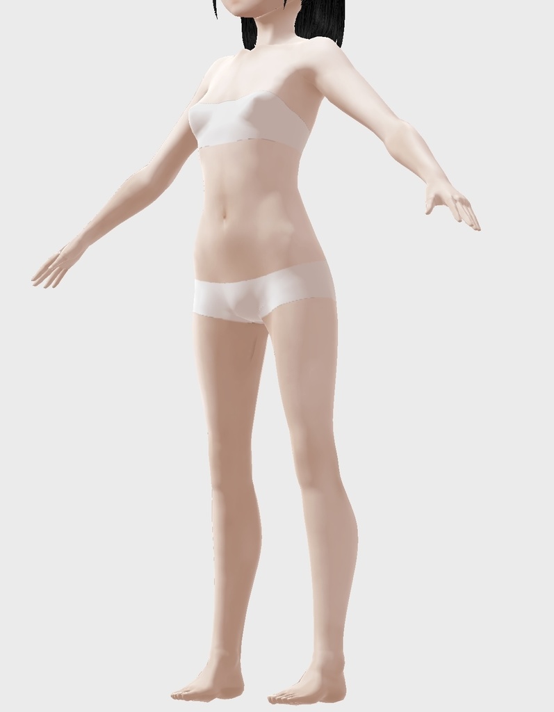 vroid用 適度なリアル感のボディーテクスチャ（滑らか×シンメトリーver）