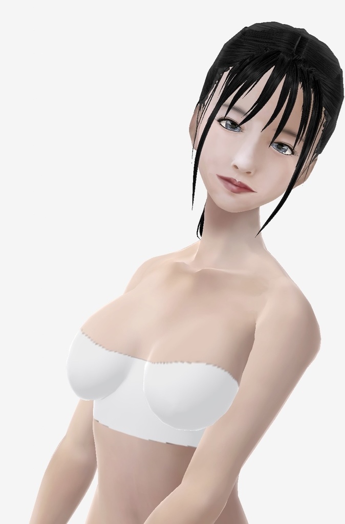 VRoid用 適度なリアル感の着せ替えドール 和風大人2 ショートカット 素体 顔・体・髪型セット 各種カスタムアイテム テクスチャ vroidデータ vrmデータ