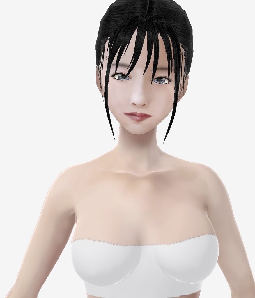 VRoid用 適度なリアル感の着せ替えドール 和風大人2 ショートカット 素体 顔・体・髪型セット 各種カスタムアイテム テクスチャ vroidデータ vrmデータ