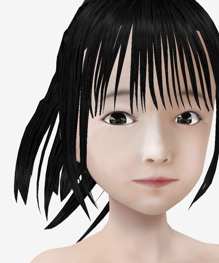 適度なリアル感の着せ替えドール　清楚な女の子　素体　顔・体・髪型セット　各種カスタムアイテム　テクスチャ　vroid vrm