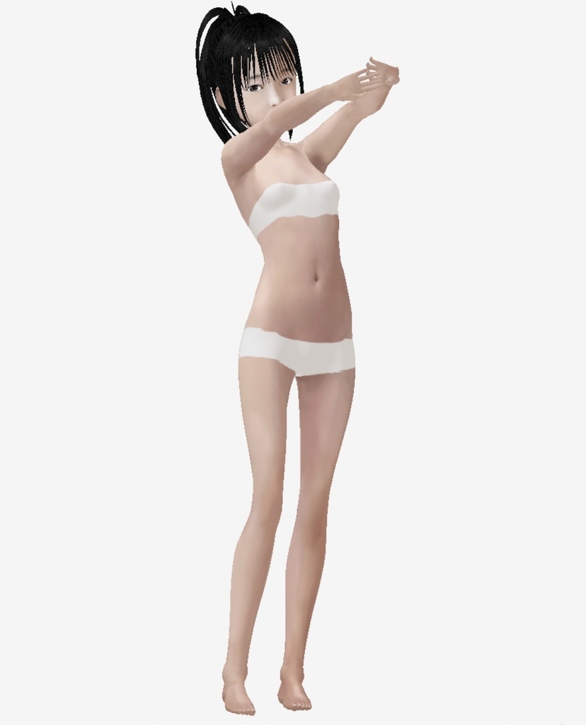 適度なリアル感の着せ替えドール 清楚な女の子 素体 顔・体・髪型セット 各種カスタムアイテム テクスチャ vroid vrm