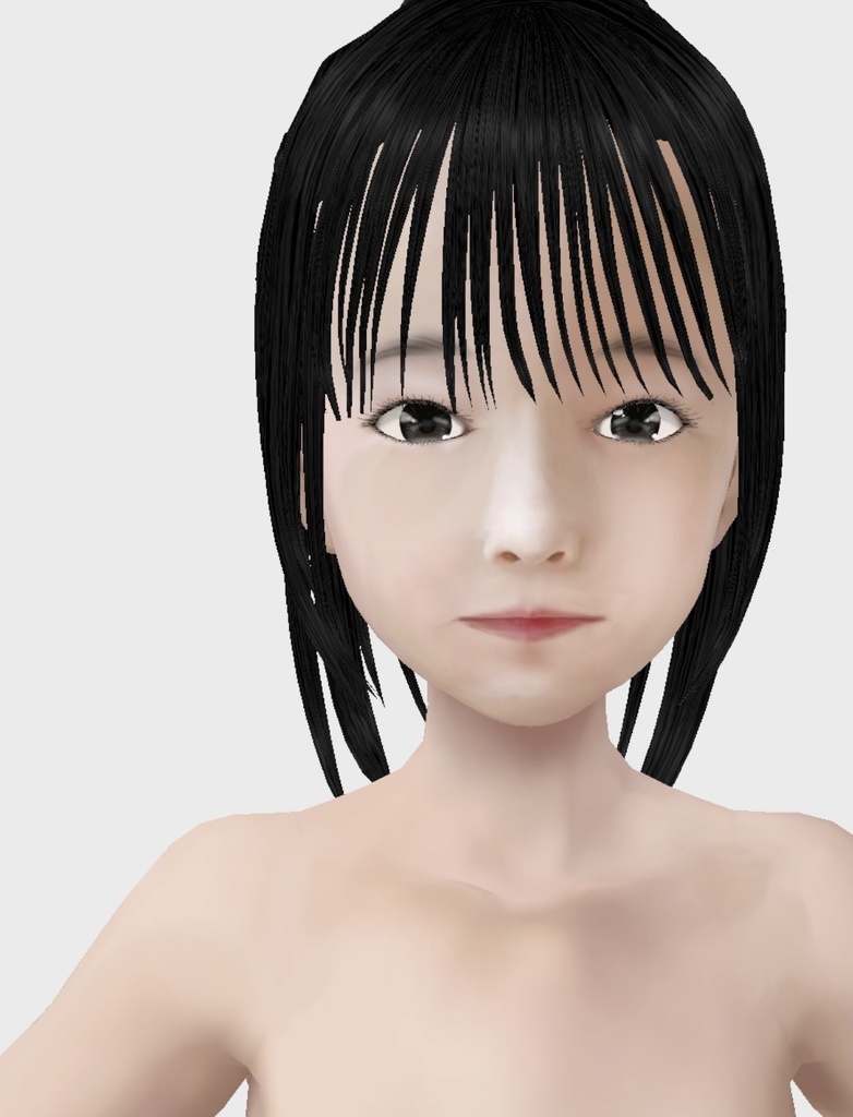適度なリアル感の着せ替えドール 清楚な女の子 素体 顔・体・髪型セット 各種カスタムアイテム テクスチャ vroid vrm