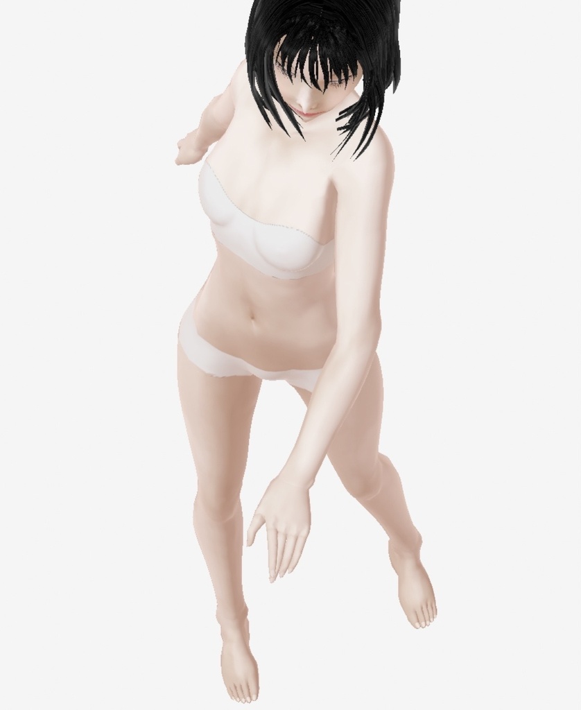 適度なリアル感の着せ替えドール 和風お姉さん 素体 vrm vroid