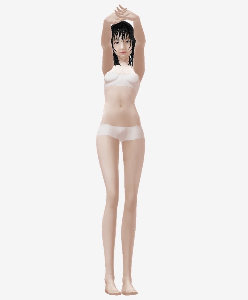 適度なリアル感の着せ替えドール 和風お姉さん 素体 vrm vroid