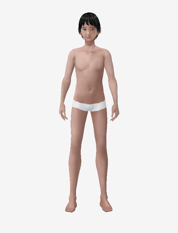適度なリアル感の着せ替えドール 男性 素体 vroid vrm