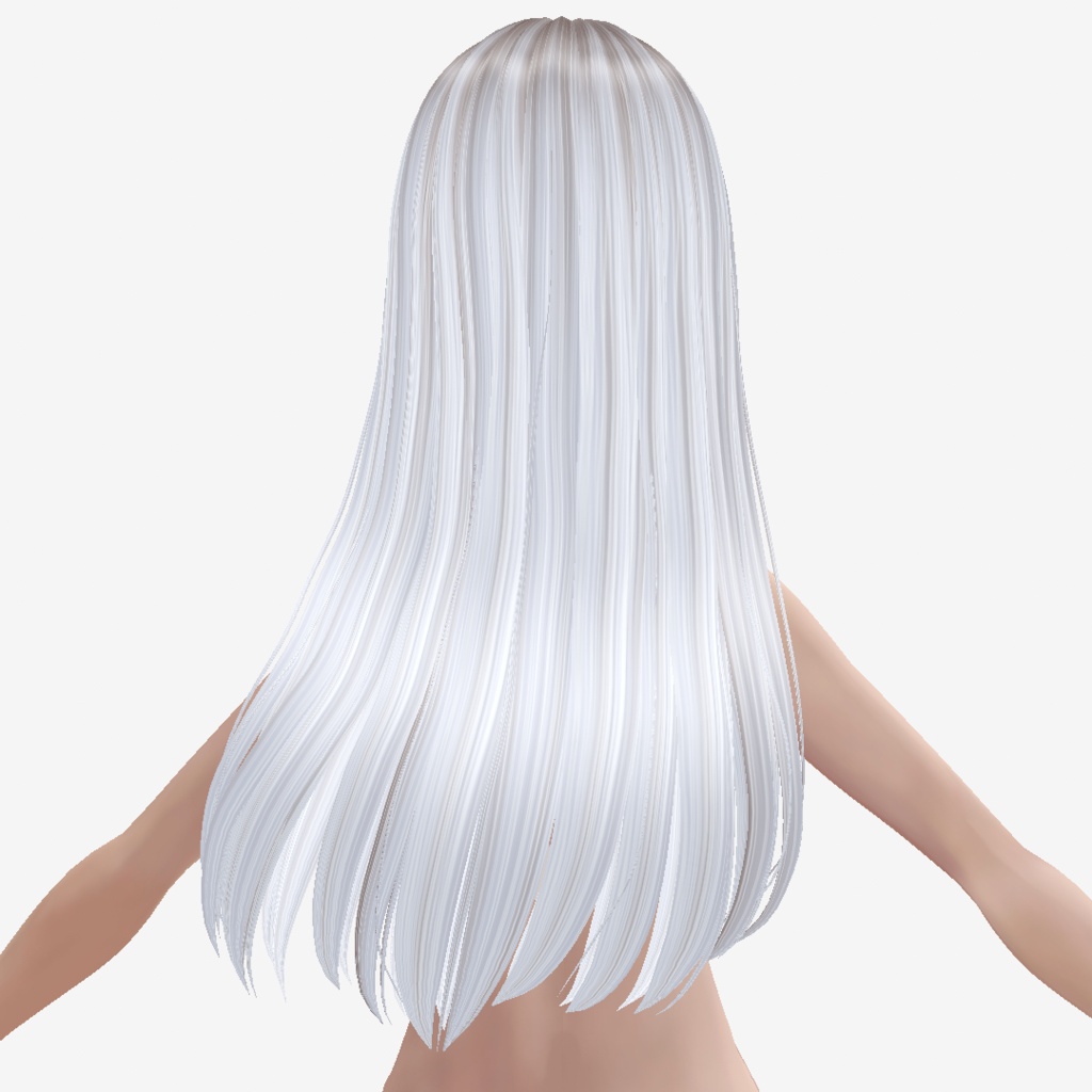 Vroid用　髪テクスチャ　美しい　ストレート　ロング　金髪　ブロンド　光多めと少なめ2種類　リアル系