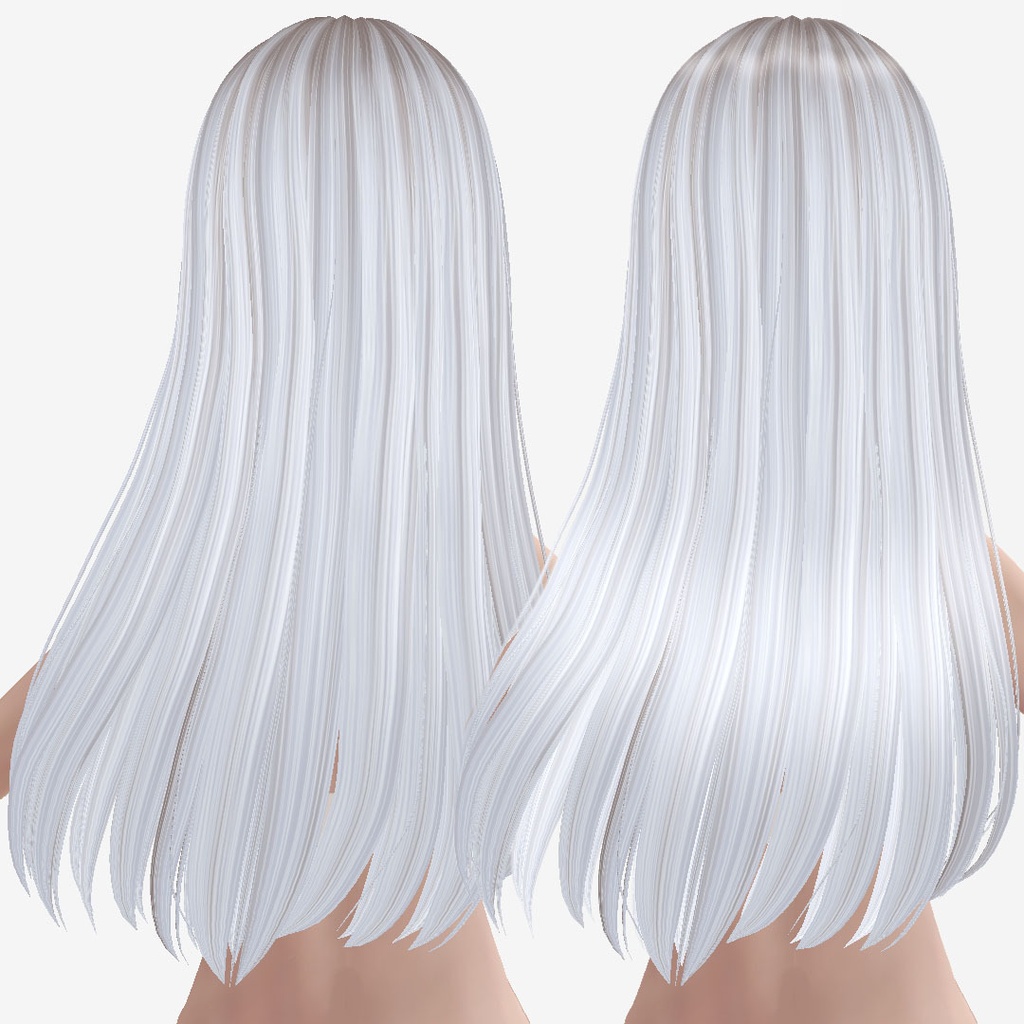 Vroid用　髪テクスチャ　美しい　ストレート　ロング　金髪　ブロンド　光多めと少なめ2種類　リアル系