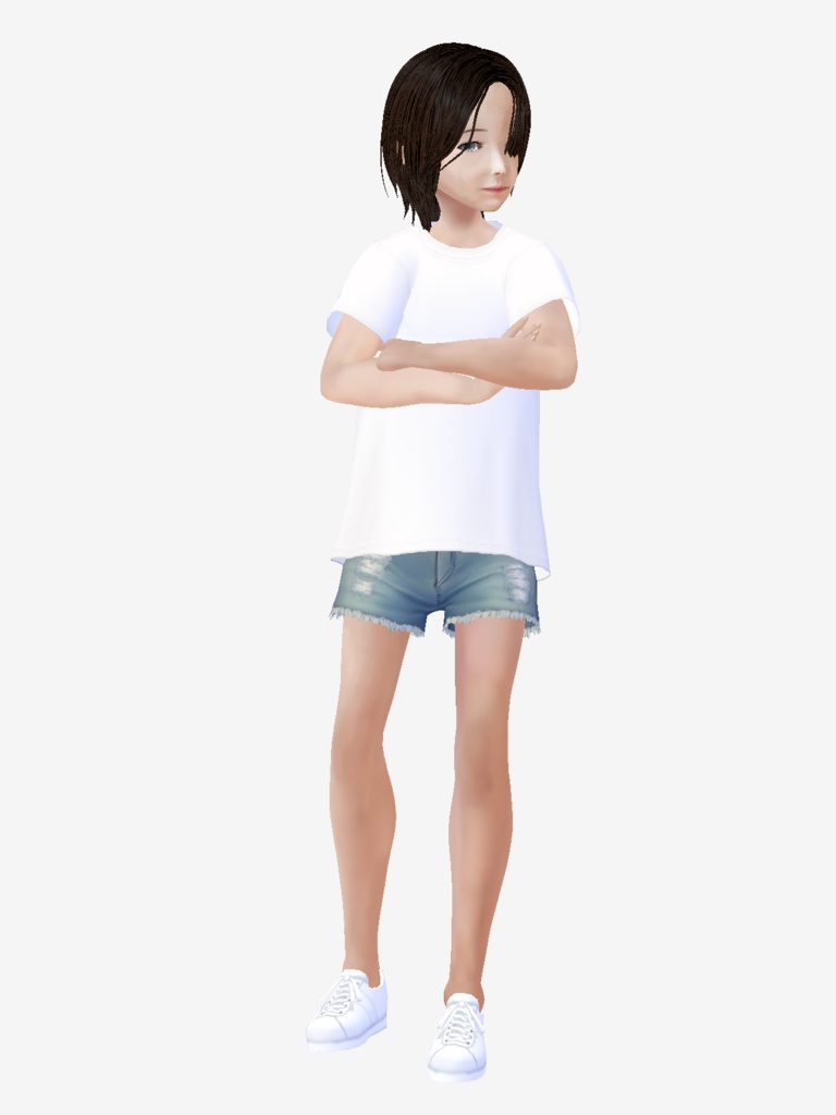 適度なリアル感の着せ替えドール 中性的男性 着衣ver 素体 vroidデータ VRMデータ