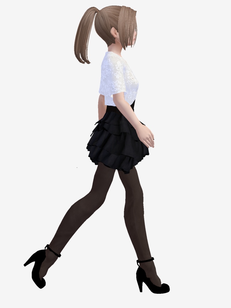 適度なリアル感の着せ替えドール モデル体型の女の子 シンメトリー 素体 vroidデータ VRMデータ