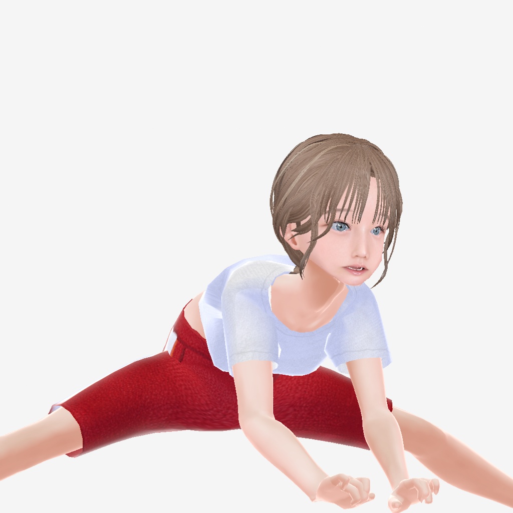 適度なリアル感の着せ替えドール 陸上部の女の子 素体 vroidデータ VRMデータ