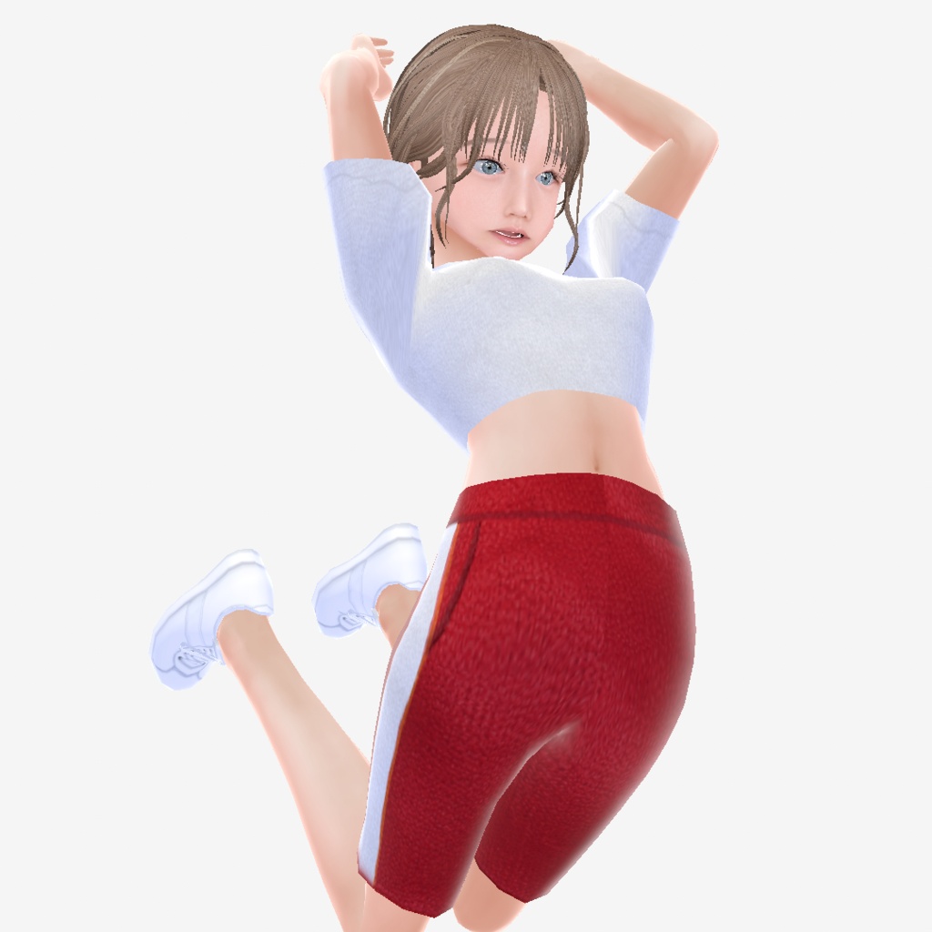 適度なリアル感の着せ替えドール 陸上部の女の子 素体 vroidデータ VRMデータ