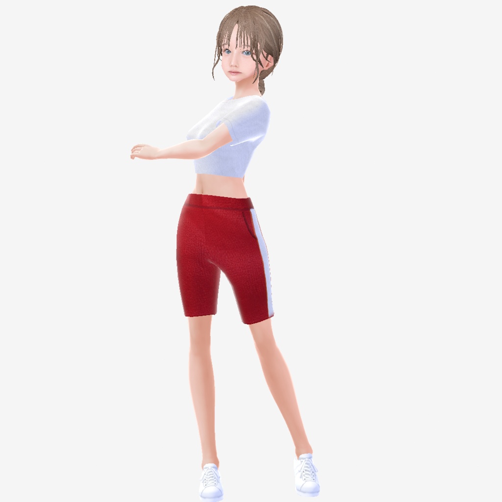 適度なリアル感の着せ替えドール 陸上部の女の子 素体 vroidデータ VRMデータ
