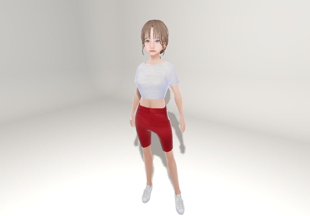 適度なリアル感の着せ替えドール 陸上部の女の子 素体 vroidデータ VRMデータ