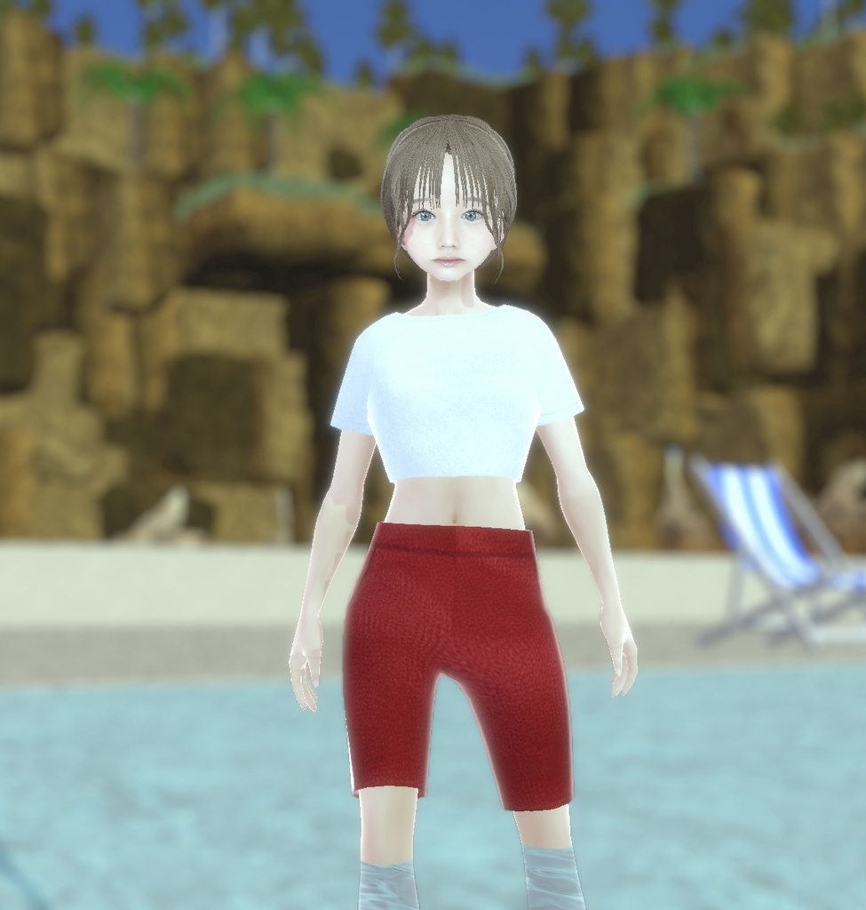 適度なリアル感の着せ替えドール 陸上部の女の子 素体 vroidデータ VRMデータ