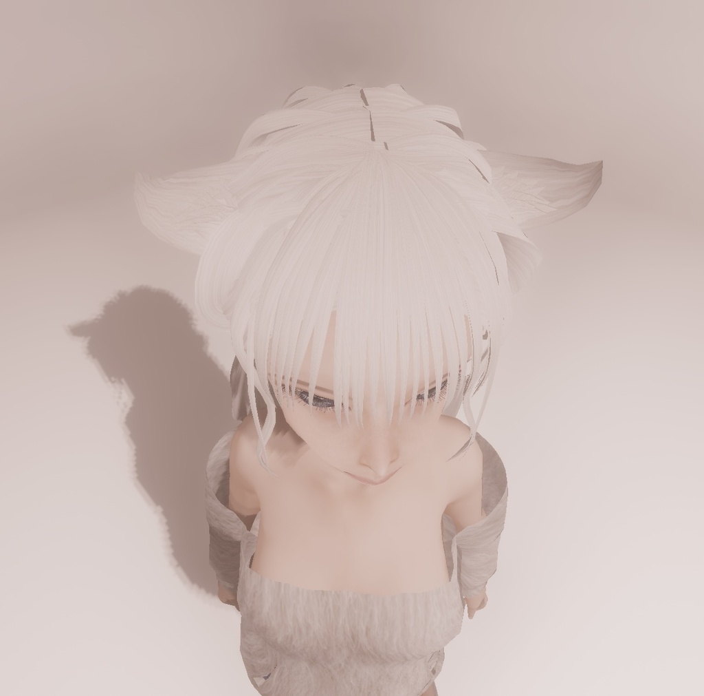 適度なリアル感の着せ替えドール 耳がぴこぴこ動くケモ耳女の子×2ver 素体 vroidデータ VRMデータ cluster VR chat