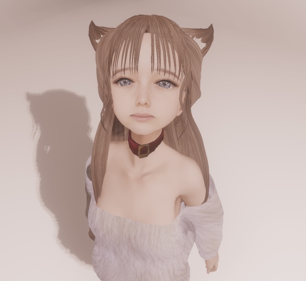 適度なリアル感の着せ替えドール 耳がぴこぴこ動くケモ耳女の子×2ver 素体 vroidデータ VRMデータ cluster VR chat