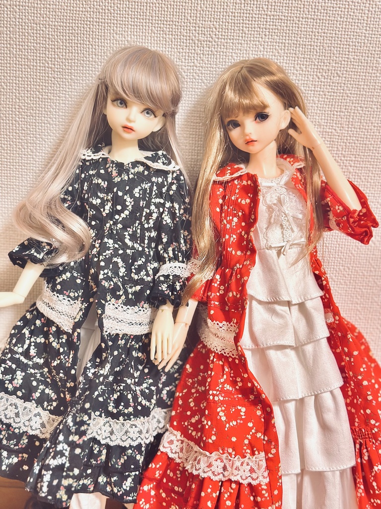 クラシカル花柄ワンピース