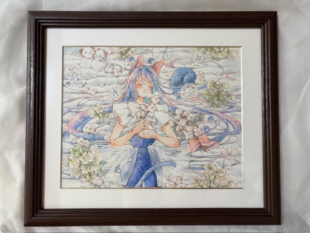 額装原画「優しい君に温かい夢を」