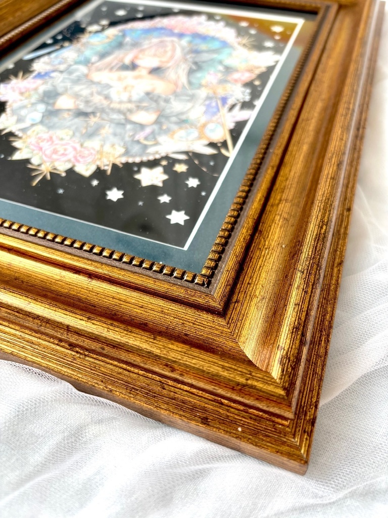 額装原画「妖精の営む幻想宝石店」