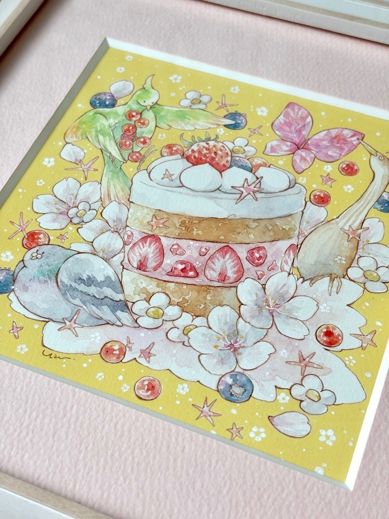 鳥たちのベリーショートケーキ