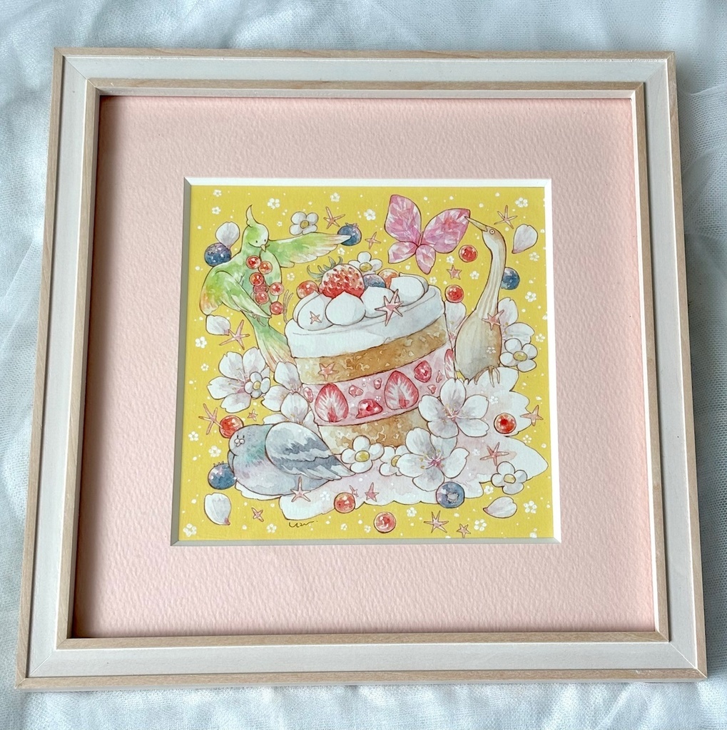 鳥たちのベリーショートケーキ